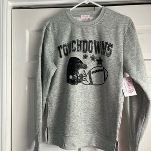 NWT Pink Lily Game Day Touchdown Sweatshirt Size Small